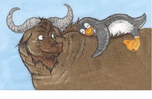 GNU and Tux.